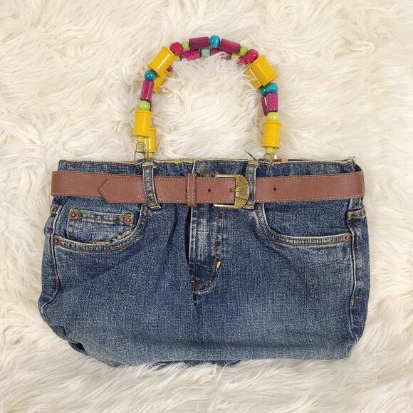 Eclectic Quirky Handmade Unique Denim Jeans Purse - Picture 1 of 5